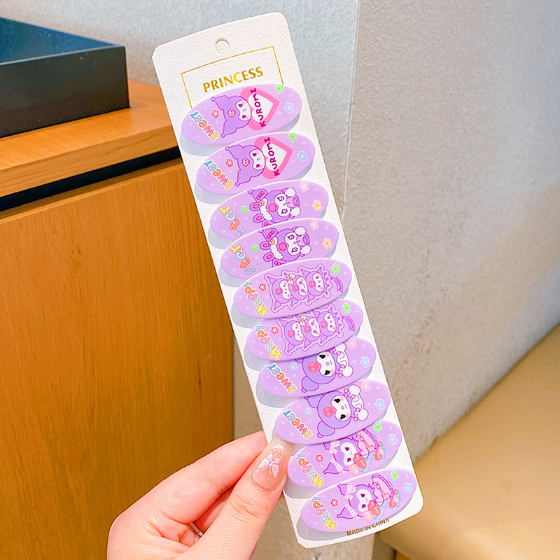 Clip de cabello auténtico para niños, clip de cabello rotos para chicas, clip de cabello no dañado, tarjeta de cabello de fresa, cartón de dibujos animados, clip de cabello lateral para bebés.