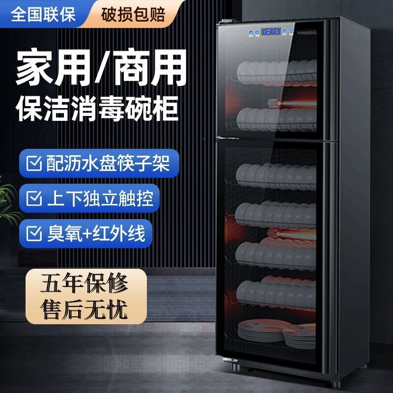 Commercial Double-Door Large-Capacity Stainless Steel Restaurant and Hotel Tableware Disinfection Cabinet, New Vertical Model