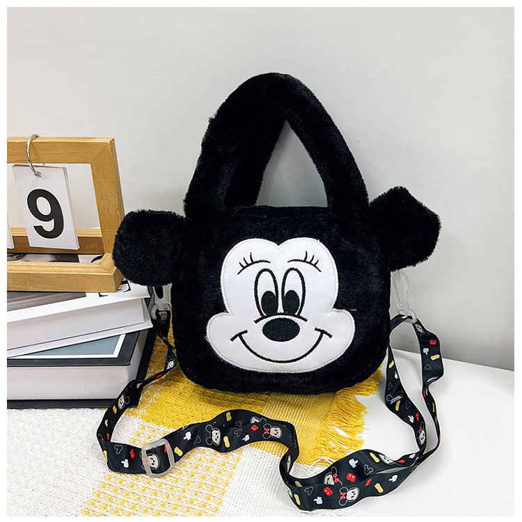 Bolso pequeño lindo para las mujeres 2023 nuevo simple peludo bolso de hombro de dibujos animados estilo coreano chica bolsa de salida portátil