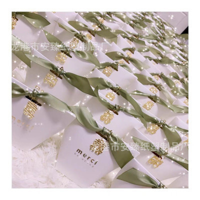 Merci solid color chocolate ins wedding candy jewelry gift souvenir gift box Korean cute paper box can be printed