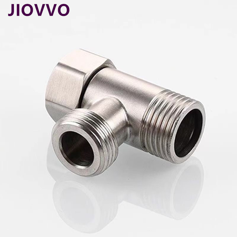 304 Stainless Steel Three-Way Household 1/2 Inch Dn15 Diverter One-To-Two Union Internal and External Threaded Water Pipe Connector