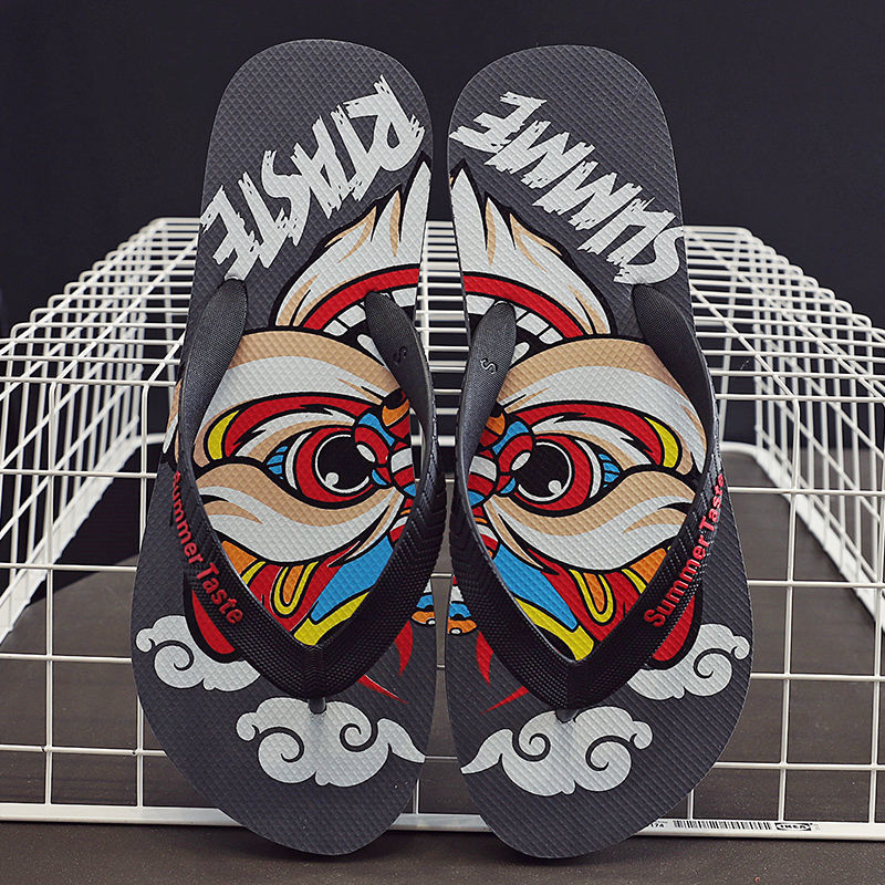 Chanclas para verano, para hombre, para uso en exteriores e interiores, antideslizantes, resistentes al desgaste, sandalias de playa de caucho vietnamita, informales y versátiles.