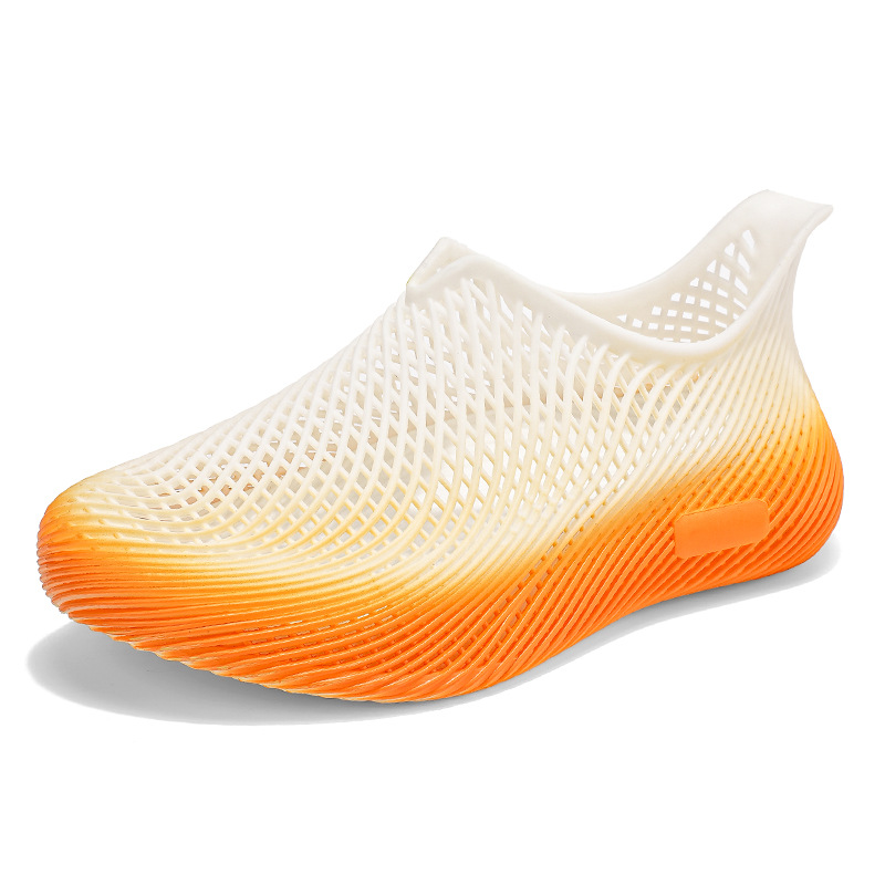 2026 nuevos zapatos impresos en 3D, zapatos de agujero huecos, zapatos de moda al aire libre para hombres, zapatos de moda