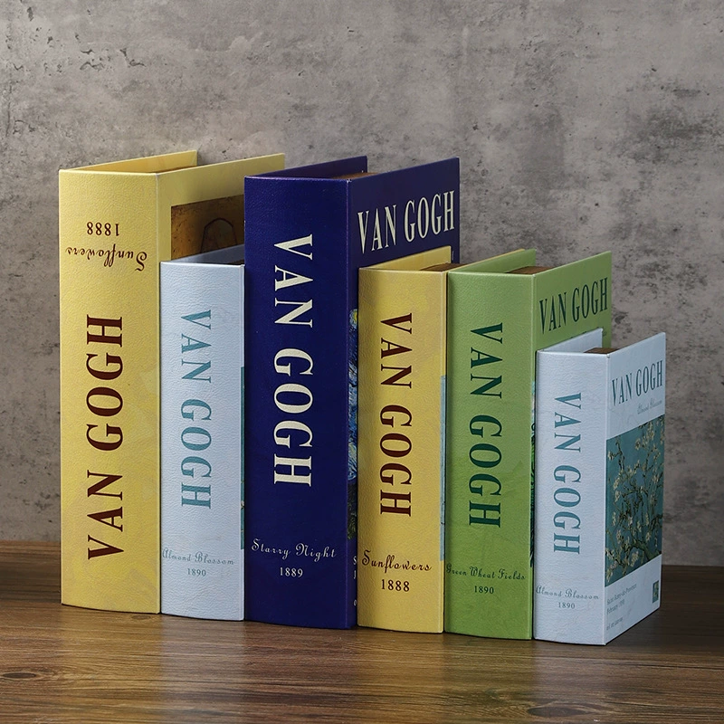Трансграничная картина маслом, имитация книг, украшение для хранения книг, мягкое украшение для европейского дома, имитация книги, декоративная деревянная реквизитная коробка для книг в пасторальном стиле