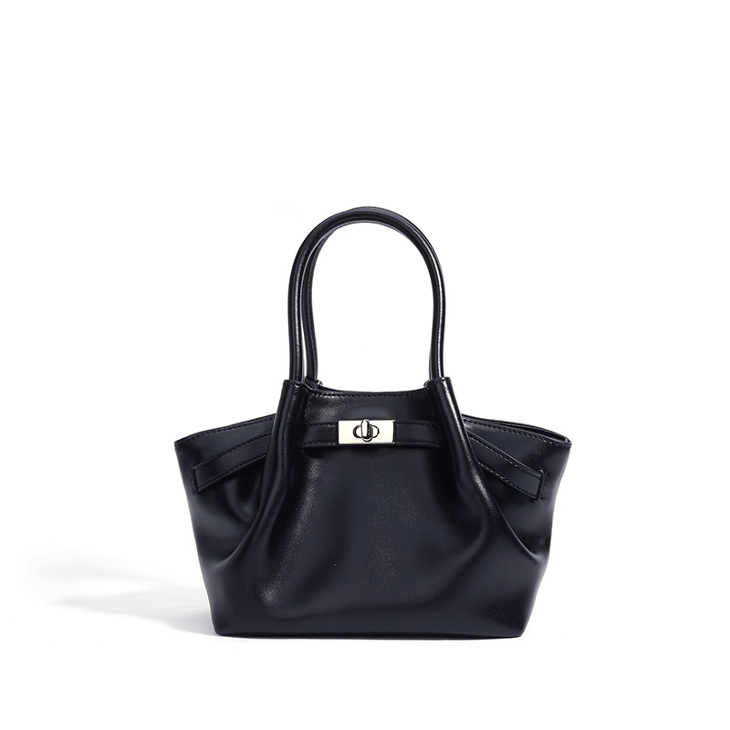 Casual Leather Soft Dumpling Bag Versatile Commuter Handbag_voghion.com