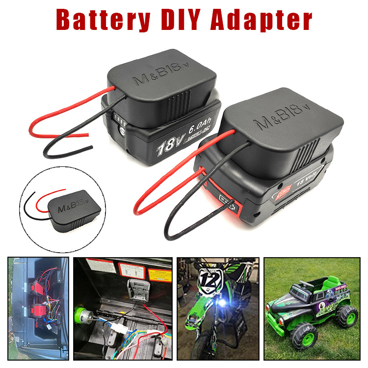 Suitable for Pasture Makita & Bosch 14.4V/18V Lithium Battery DIY Electronic Cable Converter
