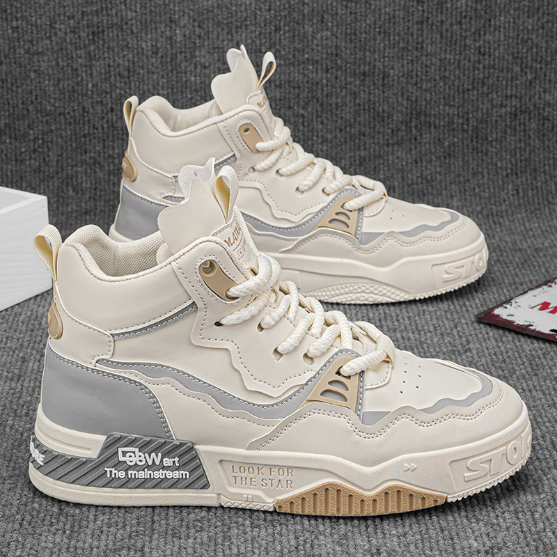 Herren High Top Retro Sneaker Mit Chunky Sohle Freizeitschuhe_voghion.com