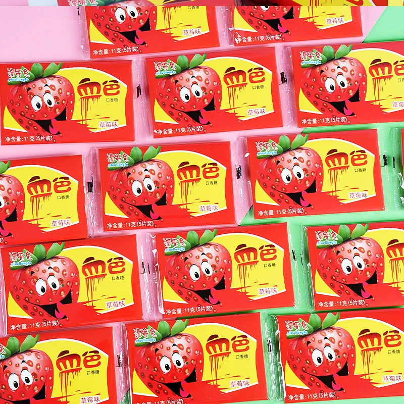 Новогодний набор конфет с надписью 'Blood-Color' Chewy Candy Pack, 5 шт. (11 г), вкусы клубника и арбуз, ностальгальная закуска