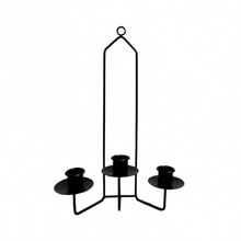 欧式简约铁艺多头黑色烛台壁挂摆件饰品跨境婚庆气氛道具装饰家居