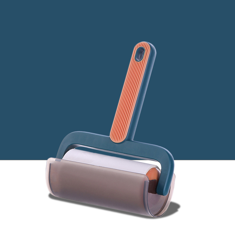 Rodillo de rollo de papel adhesivo rasgable, cinta de limpieza de papel adhesivo, tubo de rodillo adhesivo de ropa, transportador de pelo de mango redondo extraíble