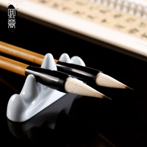 Qingmu Jiajian Baiyun brush wolf hair and hair beginner calligraphy training study four treasures rice paper Chinese painting brush wholesale