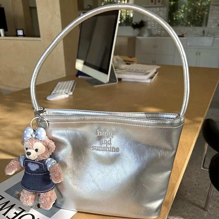 Nylon Bag Trendy Spring and Summer Fashion Versatile Casual Underarm Bag High-End Stylish Shoulder Handbag Pu Embroidered Women's Bag