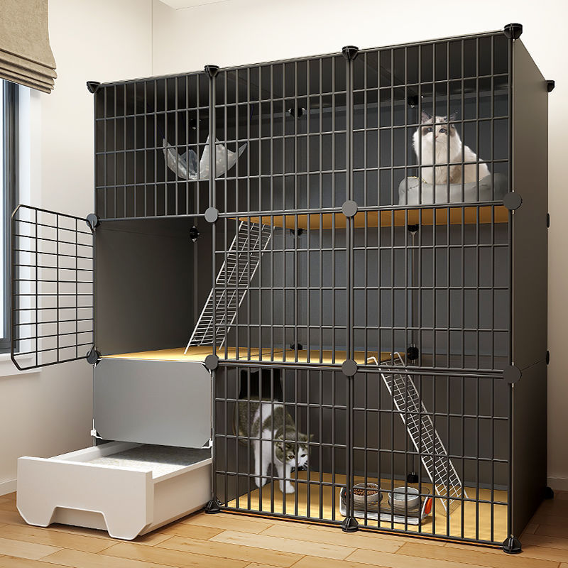 猫かご家庭用室内猫トイレ一体猫砂盆超巨大自由空間猫猫屋猫空籠猫別荘|undefined