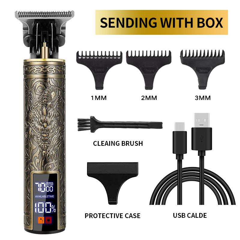 Cortadora de pelo profesional para peluqueros, recortadora universal para desbaste, recorte y afeitado, recargable para adultos.