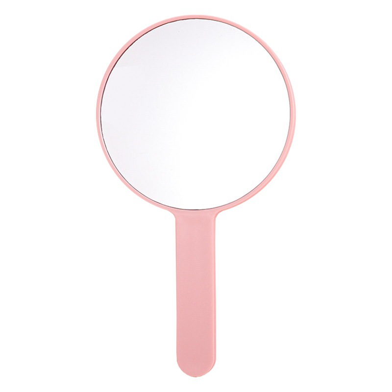 Espejo de mano redondo personalizado con logo | Mini espejo portátil de plástico para maquillaje