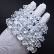 天然刻面白水晶手鏈 干凈無棉玻璃體 廠家批發