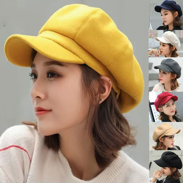 Autumn and Winter Women's Trendy Versatile Korean-Style Fresh Beret Fashion Autumn Beret New Octagonal Hat Japanese Style