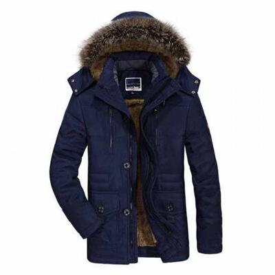 Cross border Winter clothes Mid length version cotton-padded clothes Plush thickening Large Middle and old age keep warm Cotton Hooded coat Manufactor