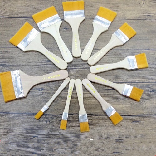 Manufacturer wholesales No. 1-12 wooden handle nylon hair oil painting board children's paint brush art acrylic industrial paint brush