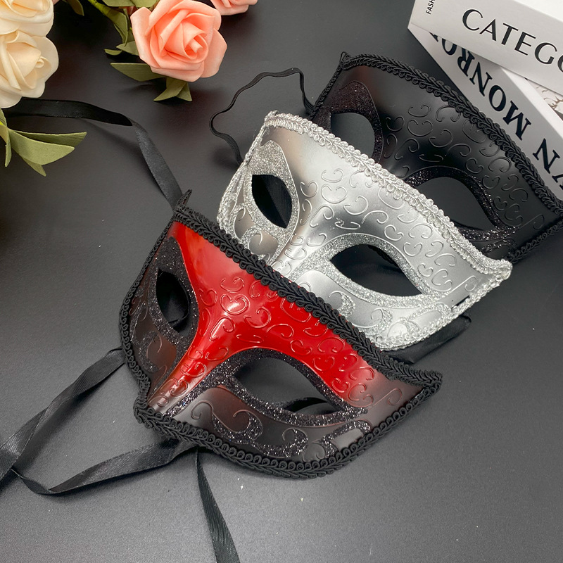 Transfronterizo suministro directo máscara de cabeza plana pintada Amazon Carnaval espectáculo de cine y televisión baile máscara de mitad de cara props