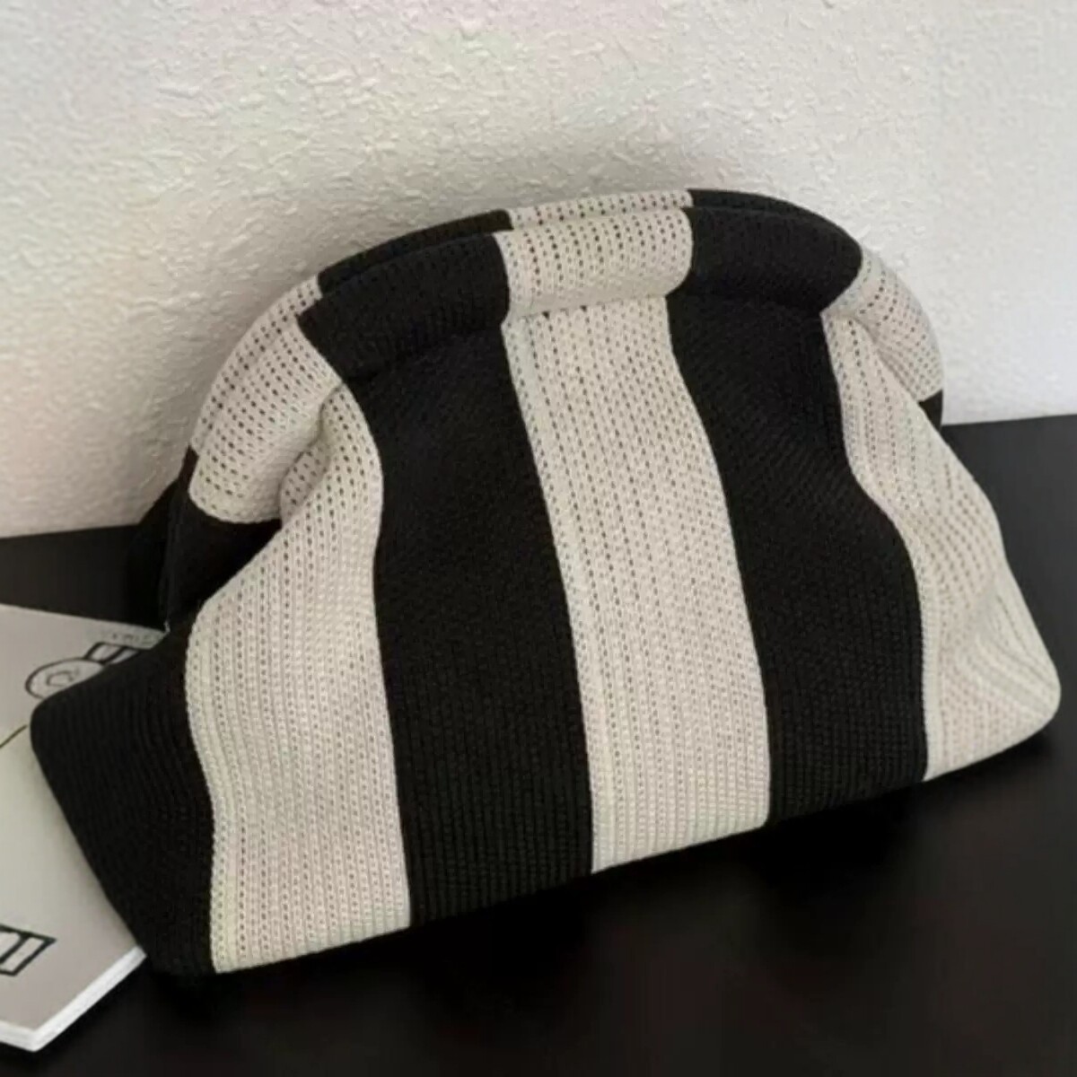 2025 New Striped Knitted Handbag for Women, Large Capacity Cloud Bag, Versatile Commuter Color-Blocking Woven Bag
