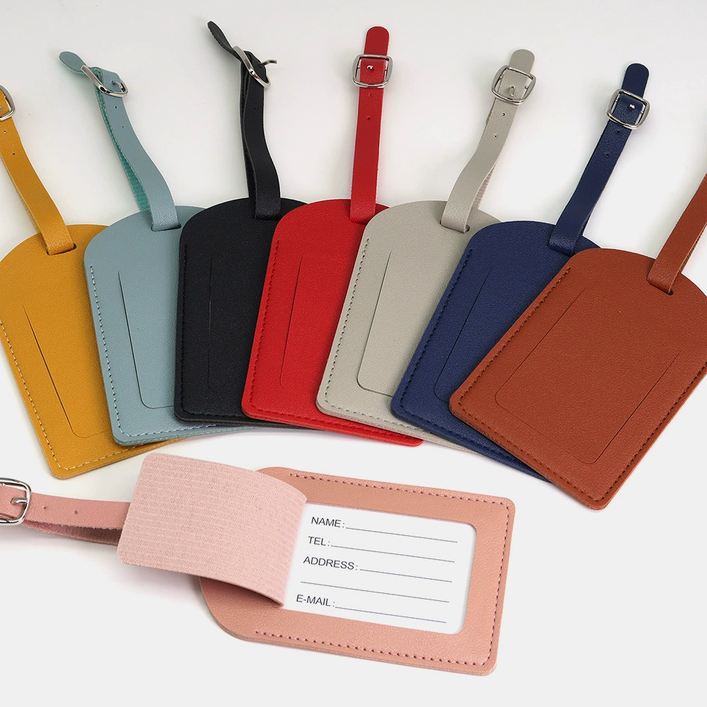 Трансграничный спот pu кожаный самолет багажная бирка флип может прийти