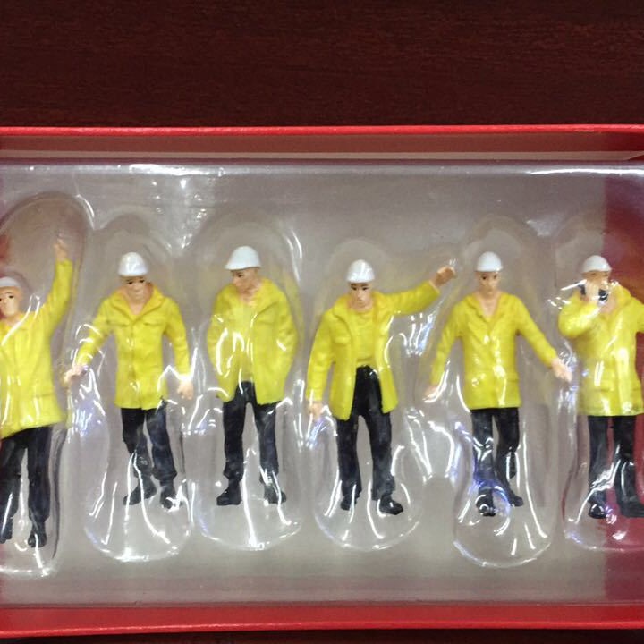 Comercio exterior 1:50 vehículo de ingeniería escena de juguete muñeca sitio escena accesorios trabajador muñeca escena personaje