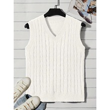 L 91909 Women's V-neck Knit Vest Ůʿᘿ��R�� �羳�W��