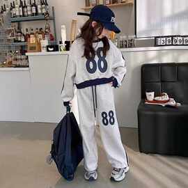 女童秋季套装2024新款儿童洋气韩版女孩卫衣运动裤休闲春秋两件套