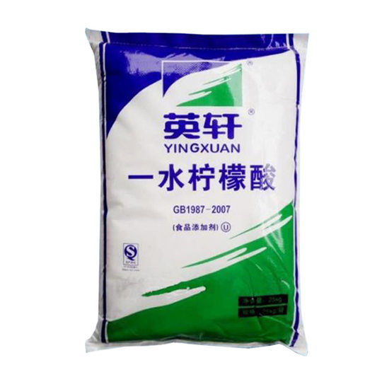 Weifang Yingxuan Food Grade Citric Acid Monohydrate 25kg Content 99.9 Edible Sour Agent Cleaning Agent