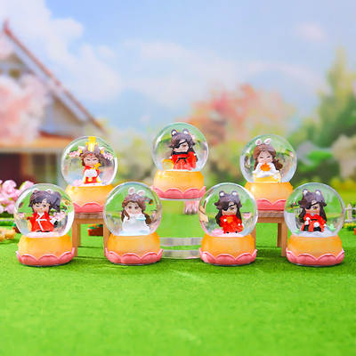 Creative two-dimensional heaven-sent fortune crystal ball blind box cartoon luminous students exquisite small gifts factory direct sales