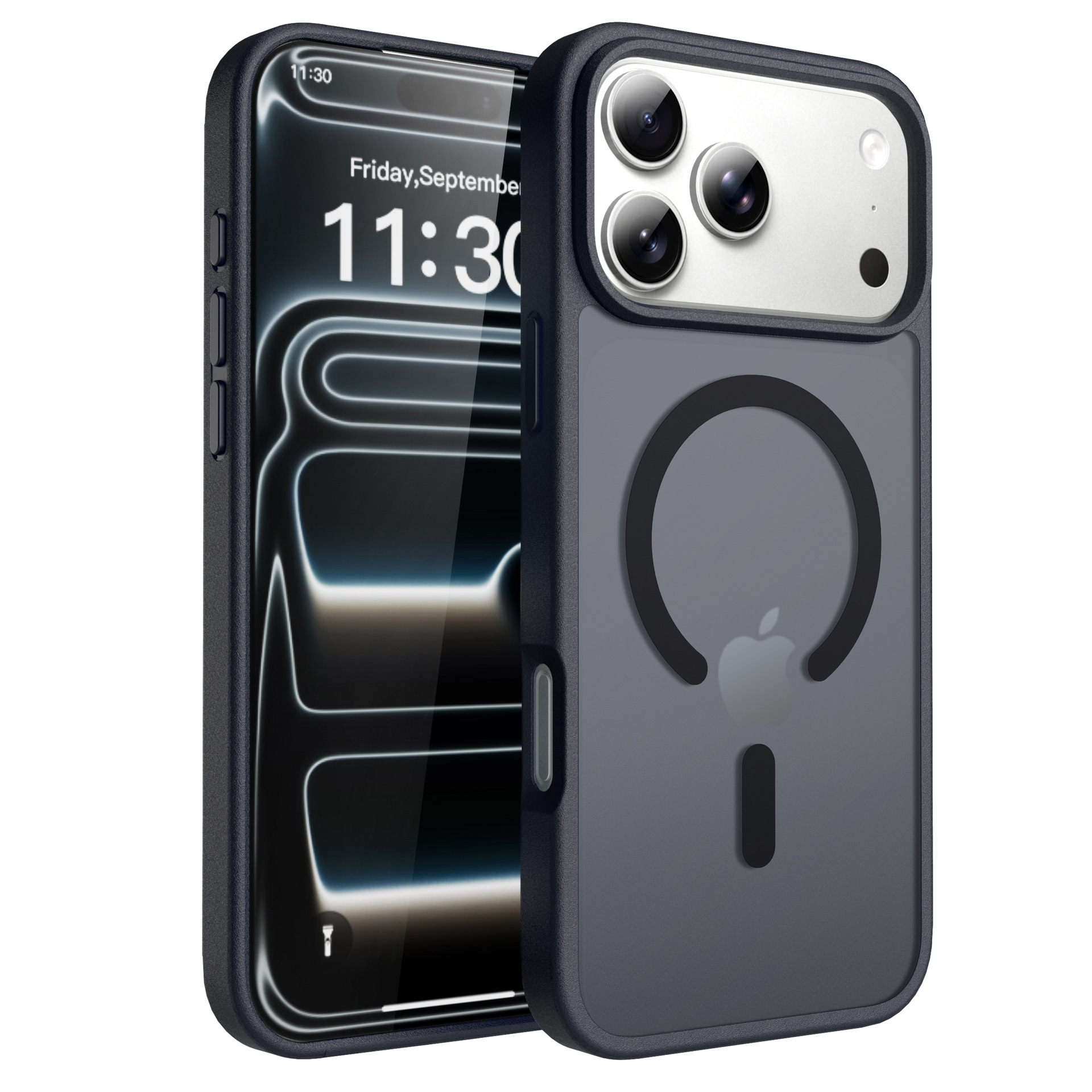 Apple iPhone 18 Pro Max, Silver Shield 2-in-1 magnitli tomchilardan himoya qiluvchi iPhone 17 teriga o'xshash himoya g'ilofi 16 bilan mos keladi