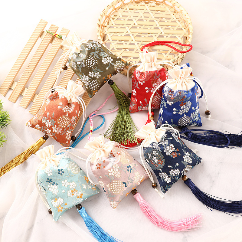 In-Stock New Style Sachet Bags, Mugwort Fragrance Pouches, Fabric Bags, Brocade Embroidered Sachets, Car Hanging Pouches, Empty Sachet Bags, Customizable