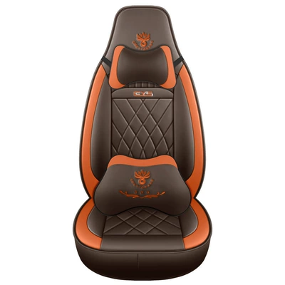 Modelə uyğun (Original) oturacaq örtükləri leather seven-seat special car seat - cys-charm-coffee-single-seat-deluxe-edition-11