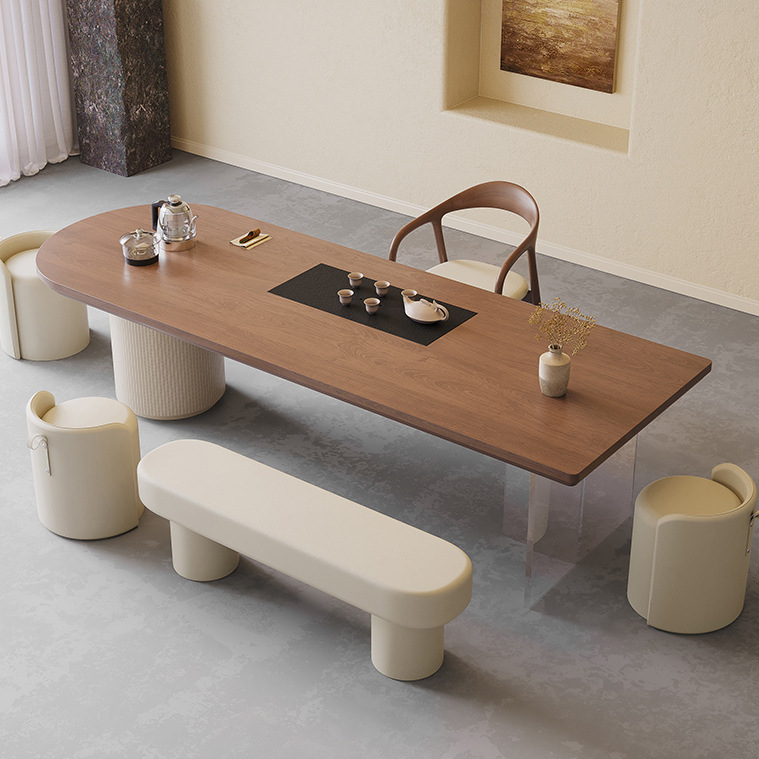 [트렌드 핫셀러] 1.6 m 티 테이블 슈마이트 의자 등받이 의자 * 3 1.2 m 벤치