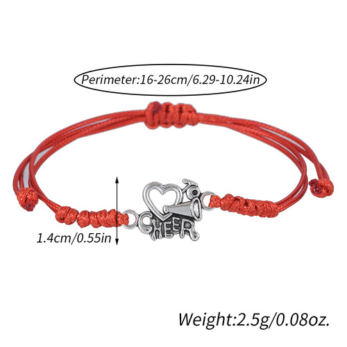 New Product Cross-Border Bestseller Cheer and Applaud Cheerleader Handmade Adjustable Bracelet for Women