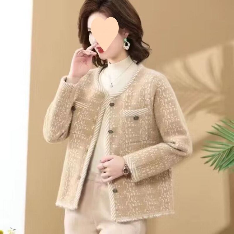 小香風外套春秋小個子媽媽裝2025新款中老年秋冬短款上衣洋氣高貴