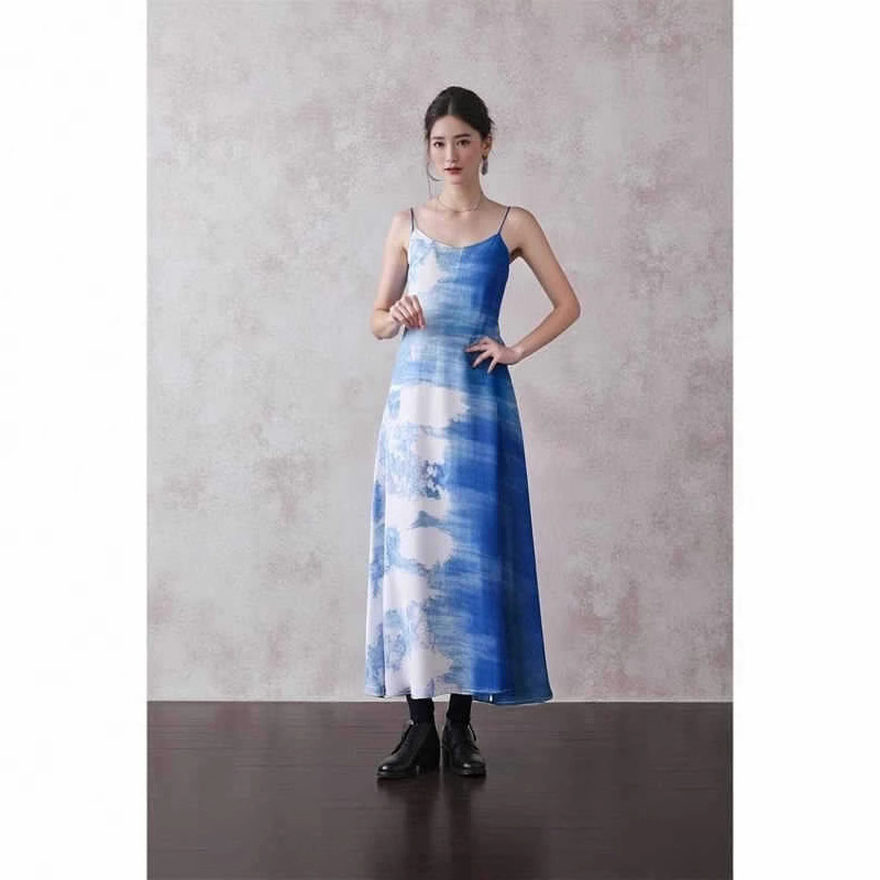 넥타이 염색 드레스