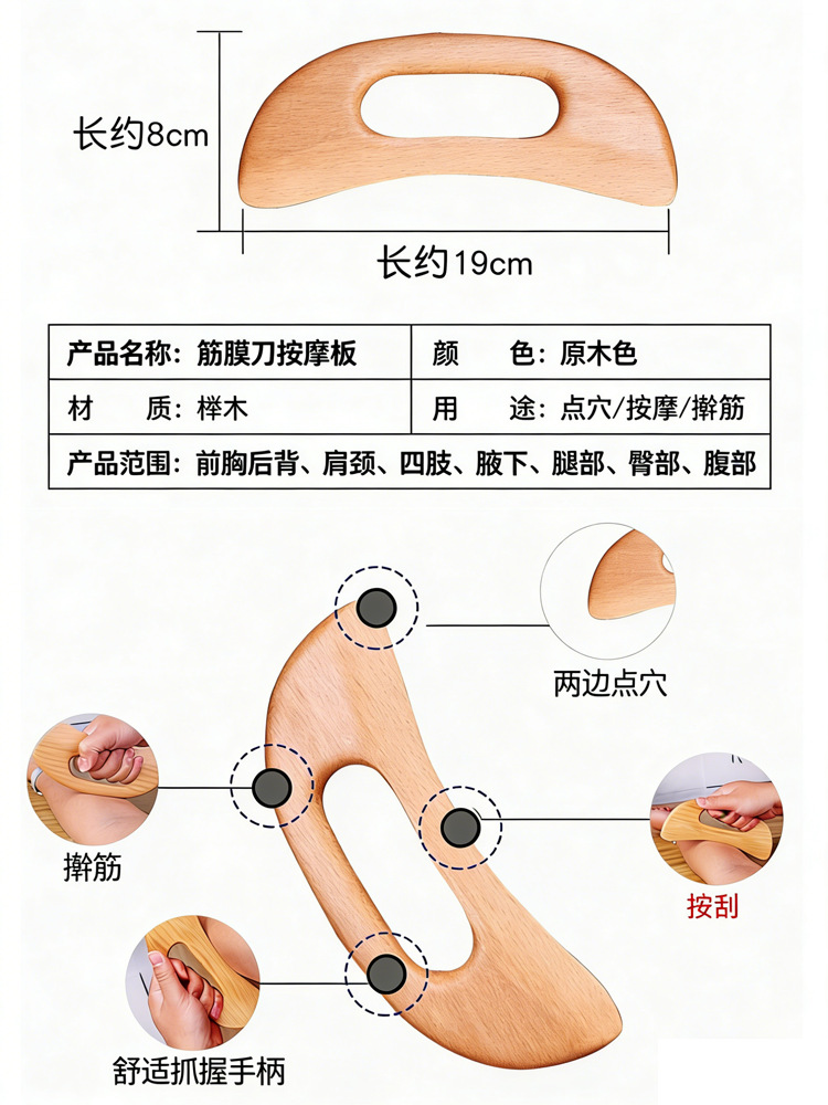 ローリングナイフ脚バックマッサージボード筋肉経絡全身ユニバーサル怠惰なスクレーパーブナ筋膜ナイフ