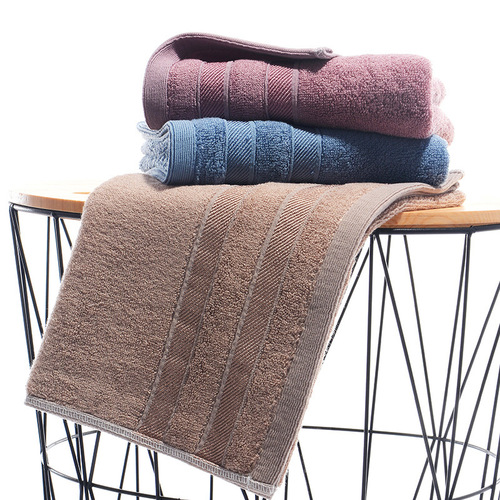 Longli Double Break Bamboo Fiber Facial Towel Thickening Household Couple Pure Color Absorbent Men's Plain Face Towel Wholesale 