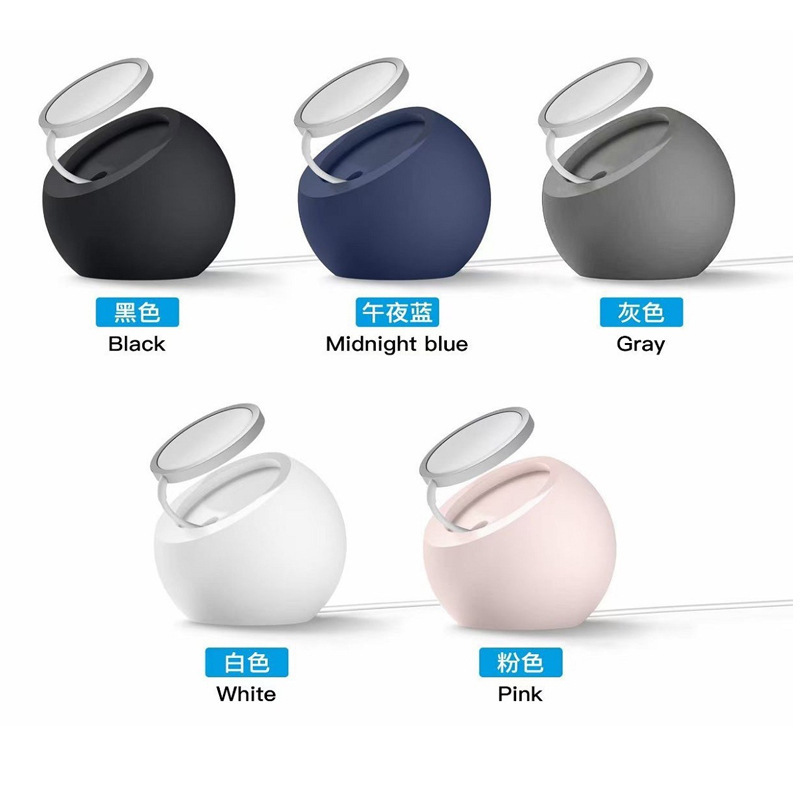 Magsafe bracket for Apple 12 mobile phone magnetic wireless charging bracket desktop round charging base silicone