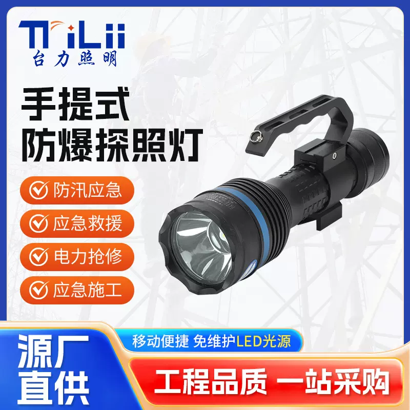 RJW7103手提式防爆探照灯12W可充电LED远射户外应急强光手电筒