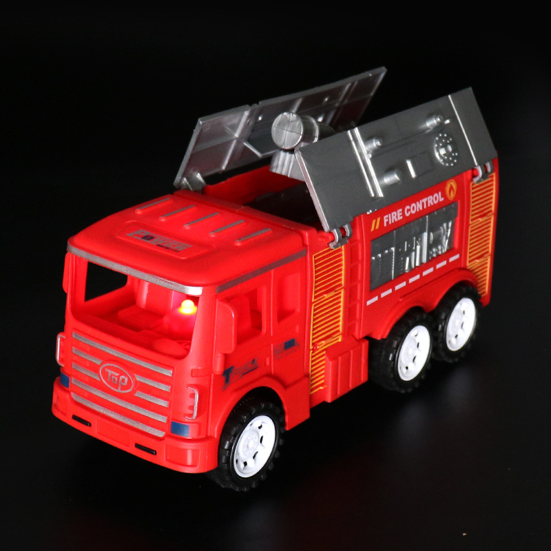 Nuevo modelo de simulación de camión de bomberos eléctrico universal caminando luz de música para niños y niñas juguetes para niños