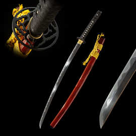 龙泉市花纹钢一体刀长刀日本刀打刀居合刀武士刃katana外贸未开刃
