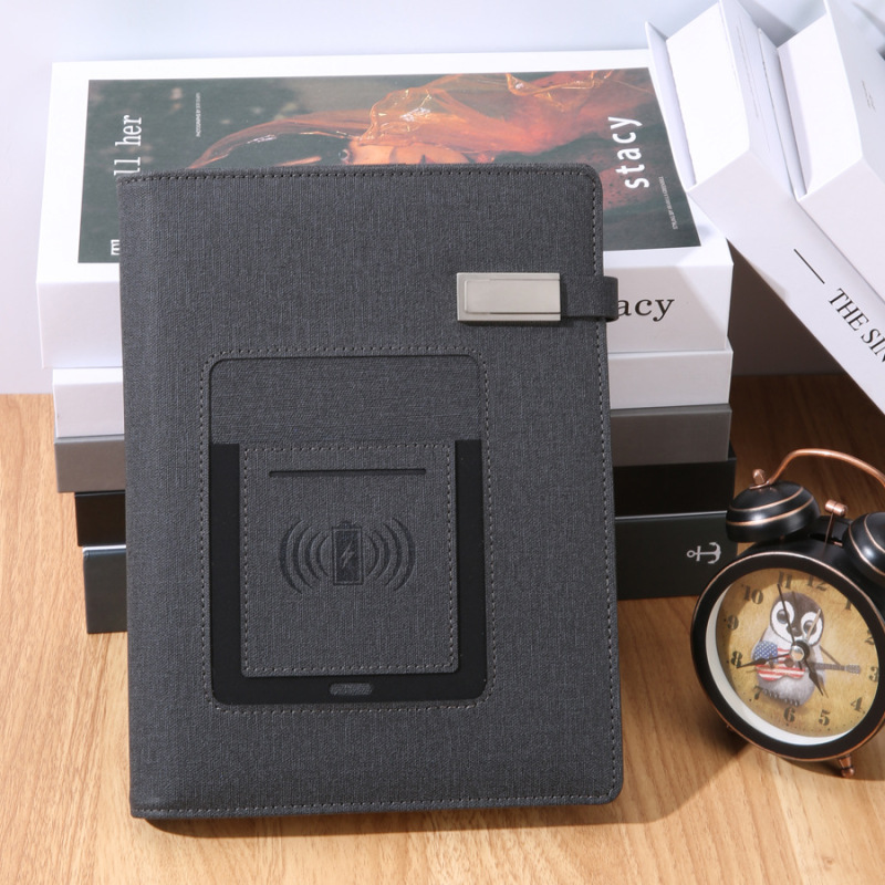 多機能ワイヤレス充電モバイル電源充電uディスクノートパソコンビジネスオフィス充電宝メモ帳プレゼント|undefined