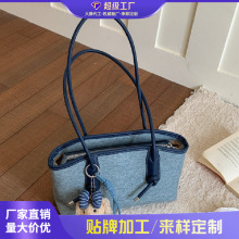 跨境2026新款大容量腋下包包简约百搭单肩包休闲通勤托特包女包