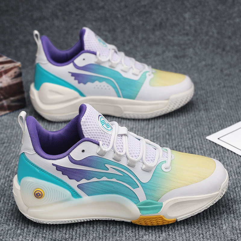 Броски 9 баскетбольные кроссовки мужские низкопробные дышащие дети мальчики 8 юных учеников средней школы профессиональные боевые кроссовки