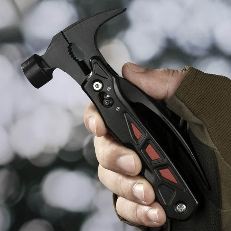羊角锤户外露营多功能野外随身工具便携求生工具可多合一锤子钳子