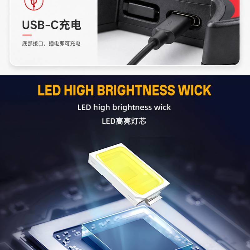 Cross-border solar-powered dynamic devil's eye LED warning light for cars, trucks, and vans