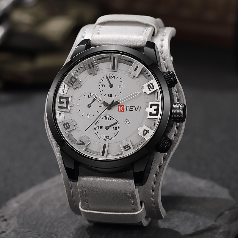 European and American Niche Watch Men's Fashion Korean Style Personalized Student TikTok Police Special Forces Men's Large Dial Calendar Watch